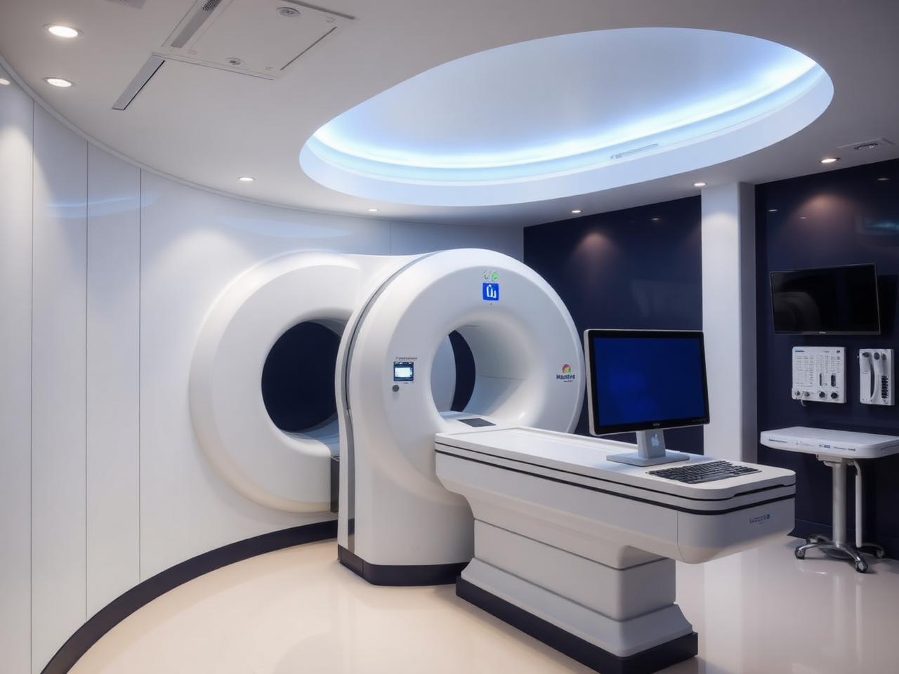 Radiology suite with CT scanner
